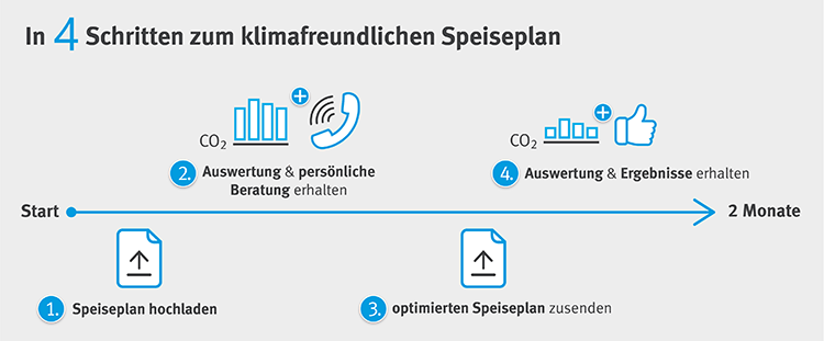 Infografik zeigt Ablauf eines Speiseplanchecks