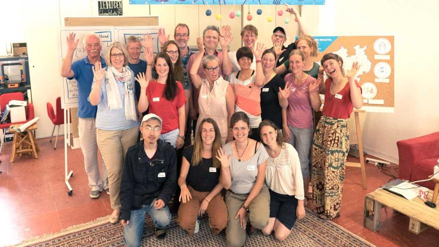 Gruppenbild: Die Mitglieder eines Workshops
