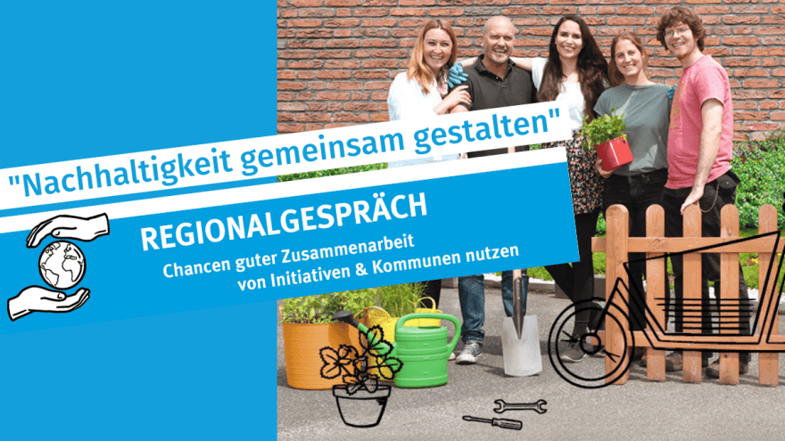 Banner mit Schriftzug Regionalgespräch