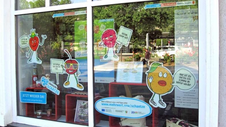 Beklebtes Schaufenster