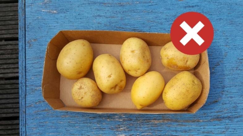 Kartoffeln an einem hellen Platz
