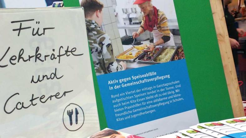 Aufsteller "Für Lehrkärfte und Caterer"