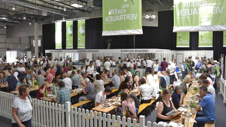 Das Gläserne Restaurant auf dem Evangelischen Kirchentag