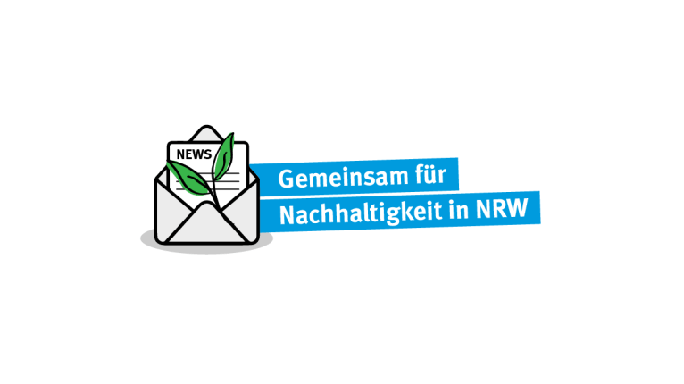 Ein Briefumschlag aus dem eine Pflanze wächst